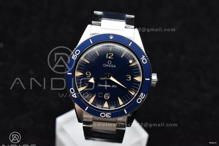 Heritage Seamaster Bracelet 1:1 Blue A8912 Clone On Super Edition VSF SS 300 Dial Best 1222
